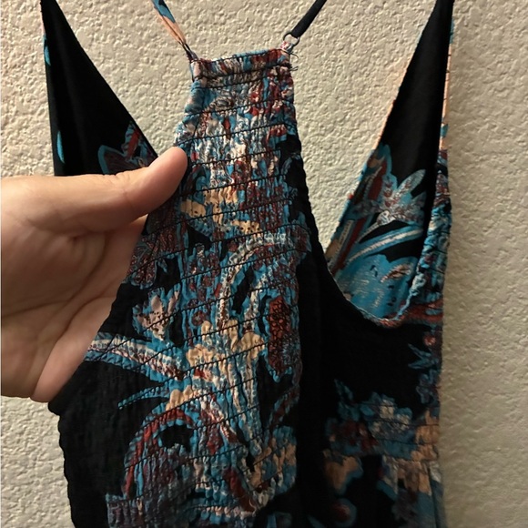 Intimately Free People Through The Vine Maxi Long Dark Floral Smocked Dress XS - Picture 8 of 13